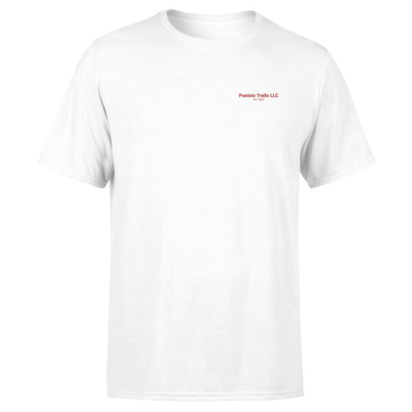 Paniolo Trails White TShirt with text logo - Cotton Tee - Unisex