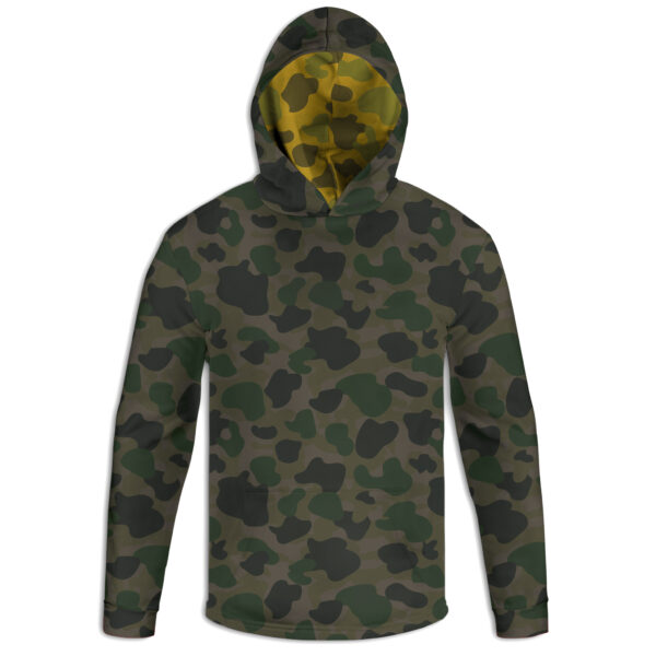 Green Woodland Camo Unisex Pullover Hoodie (Made in USA)